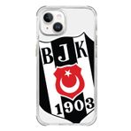 Beşiktaş Iphone 15 Uyumlu Büyük Logo Telefon Kılıfı Siyah
