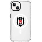 Beşiktaş Iphone 15 Uyumlu Magsafe Logo Telefon Kılıfı Siyah