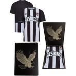 Beşiktaş Lisanslı Çubuklu Forma M Beden Siyah - Beyaz Renkli Ahşap Kutulu Kartal Modeli