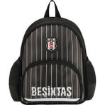 Beşiktaş Me Team Ince Çubuk Desenli Suni Deri Anaokul Çantası