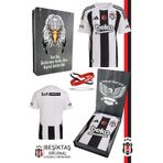 Beşiktaş Orijinal 24-25 Çubuklu Siyah-Beyaz Forma Bileklik Hediyeli Özel Tasarım Hediyelik Kutulu