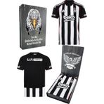 Beşiktaş Orijinal 25/26 Siyah Beyaz Çubuklu Forma Bjk Kartal Baskılı Hediyelik Ahşap Kut