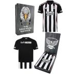 Beşiktaş Orijinal 25/26 Siyah Beyaz Çubuklu Forma Bjk Kartal Baskılı Hediyelik Ahşap Kutulu