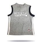 Beşiktaş Orijinal Bebek Kolsuz Tshirt - 6 - 9 Ay - Antrasit - Beyaz