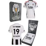 Beşiktaş Orijinal Kişiye Özel 24-25 Beyaz Forma Kartal Baskılı Ahşap Kutulu