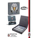 Beşiktaş Orijinal Lisanslı 2'li Siyah-Beyaz Silikon Bileklik Kanarya Baskılı Hediyelik Ahşap Kutulu