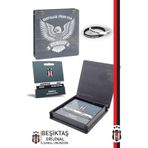 Beşiktaş Orijinal Lisanslı 2'li Siyah-Beyaz Silikon Yetişkin Bileklik Hediyelik Ahşap Kutulu