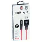 Beşiktaş Orijinal Lisanslı 3a Lightnig (ıphone) Uyumlu 1 Metre Şarj Kablosu