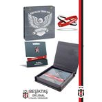 Beşiktaş Orijinal Lisanslı 3'lü BJK Silikon Yetişkin Bileklik Hediyelik Ahşap Kutulu
