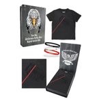 Beşiktaş Orijinal Lisanslı Antrasit Siyah Çocuk T-shirt + Bileklik Set Hediyelik Ahşap Kutulu