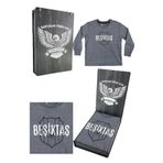 Beşiktaş Orijinal Lisanslı Logo Baskılı Çocuk Sweat Hediyelik Ahşap Kutulu