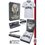 Beşiktaş Orijinal Lisanslı Nostalji Beyaz Çocuk Forma + Bileklik + Uçlu Kalem Set Hediyelik Set