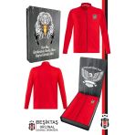 Beşiktaş Orijinal Lisanslı Tam Fermuarlı Dik Yaka Kırmızı Antrenman Sweat Ahşap Kutulu