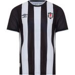 Beşiktaş Umbro Çubuklu Forma Standart Kalıp Erkekler İçin 24/25 Sezonu Hediye Paketiyle - 15 - 16 Yaş - Siyah - Beyaz