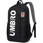 Beşiktaş Umbro Özel Seri Taraftar Sırt Çantası Okul Çantası Unisex Çanta - Siyah
