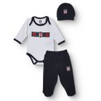 Beşiktaş Unisex Body-Alt-Şapka Lisans Baskılı Çıtçıtlı Bisiklet Yaka Long Sleeve Patikli - Beyaz