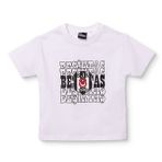 Beşiktaş Unisex Lisans Tişört Bisiklet Yaka Kısa Kol - Beyaz
