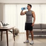 Besinistanbul Dambıl Şekilli Su Şişesi | 1.5 LT Spor Matara,Mavi ( 1 ADET MAVİ )