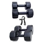 Besinistanbul PS SPOR 18 Kg Dambıl Set 6Kg X2 Ad 3Kg X2 Ad + SAYAÇLI AYARLANABİLİR EL YAYI SİYAH