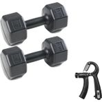Besinistanbul Ps Spor 2 4 kg Dambıl Seti + Ayarlanabilir Sayaçlı El Yayı, Plastik Yapı ile Dayanıklı - 2 x 4 kg