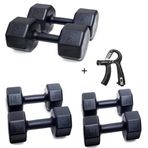 Besinistanbul PS SPOR 3 ÇİFT DAMBIL SET 3 KG + 5 KG + 7 KG + AYARLANABİLİR SAYAÇLI EL YAYI SİYAH