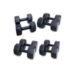 Besinistanbul PS SPOR 4 ÇİFT DAMBIL SET 3 KG + 6 KG + 8 KG + 10 KG SİYAH