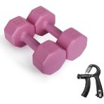 Besinistanbul Psspor 2 x 3 Pembe Renk Dambıl Set + Ayarlanabilir ve Sayaçlı El Yayı - 2 x 3 kg