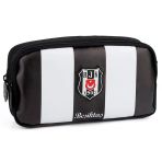 Beşitaş Siyah Beyaz Çubuk Desenli Suni Deri Kalemlik - Kalem Çantası - 25359