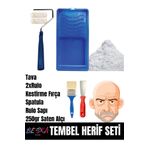 BESKA Tembel Herif Seti | Boya Tavası| 2x10cm Rulo | Rulo Sapı | Kestirme | Spatula | Saten Alçı