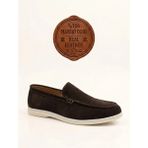 Beskar BA0252 %100 Içi Dışı Hakiki Deri Erkek Kahverengi Süet Casual Loafer Termo Taban Ayakkabı