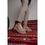 BESKAR Bej Süet Erkek Ayakkabı - Premium İtalyan Tarzı Rahat Smart Casual Günlük Sneaker KB 702