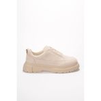 BESKAR Bej Süet İtalyan Tarzı Erkek Ayakkabı - Bağcıksız Smart Casual Günlük Sneaker KB 703