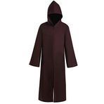 Beskie Üniseks Cadılar Bayramı Chirstmas Pelerin Kapüşonlu Pelerin Jedi Elbise Cosplay Parti Şövalye Kapüşonlu Kostüm Yetişkinler için (Gerçek Resim), Kahverengi, Medium-X-large