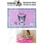 Beslenme Bezi Kız Modeli Yıkanabilir 32X47 cm 1 Adet Beslenme Örtüsü Okul Öncesi Kreş Anasınıfı Ilkokul Için Ideal - Lila