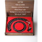 BESLENME DEDEKTİFİ KUTULU 33 LÜ TESBİH BİLEKLİK SETİ LAV TAŞI