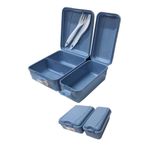 Beslenme Kutusu 2 Bölmeli Mavi Renk 1 Adet Yemek Saklama Kabı Beslenme Çantası 17x22 cm