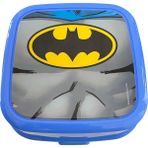 Beslenme Kutusu 4 Bölmeli Batman Logolu Açık Mavi Renk Erkek Figürlü 1 Adet Yemek Saklama Kabı Beslenme Çantası - Standart
