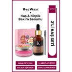 Besleyici E-vitamini Içeren Kaş Şekillendirici & Sabitleyici Wax Ve Kaş Kirpik Serumu kaswax