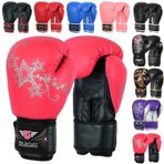 Besmart çocuk boks eldivenleri Junior Pad 113,4 G, 170,1 boks torbası Çocuk MMA Youth P 6 Oz Pembe