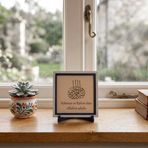 Besmele Yazılı Modern Masaüstü Obje, Evinize Bereket ve Anlam Dolu 10x10 cm Minyatür Sanat Tasarımı