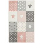 BESPOKY Bludenz Pembe Figürlü Pamuk Makine Çocuk Odası Halısı 160x230