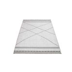 BESPOKY Heerlen Gri Geometrik Pamuk 4' x 11'5'' Dijital Baskı Alan Halısı Yıkanabilir Kaymaz Yumuşak Oturma Odası Ofis Mutfak Giriş Koridor Misafir Odası Halısı