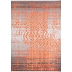 BESPOKY Pervouralsk Turuncu Modern, Pamuk Polyester Parça Halı, Makinede Yıkanabilir Halı, Kaymaz Halı, Oturma Odası, Yatak Odası, Kreş, Koridor, Koridor, Kilim, İç Mekan Dış Mekan Halı
