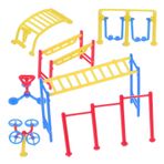 BESPORTBLE 1 Set Minyatür Açık Hava Fitness Ekipmanı Modeli 1/100 Gerçekçi Mini Spor Salonu Aksesuarları Bebek Evi Egzersiz Ekipmanı Ev Ofis Kum Masası Için Yaratıcı Spor Dekorasyonu