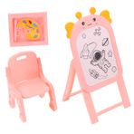 BESPORTBLE 1 Takım Güzel Minyatür Oyuncak Minyatür Dollhouse Şövale Mini Ev Sandalye Minik Dollhouse Şövale Aşınmaya Dayanıklı Mini Sandalye Tepsisi