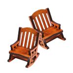 BESPORTBLE 2 Adet Dollhouse Minyatür Sandalyeler Dollhouse Mobilya Beyaz Kırmızı Ahşap Roketli Yemek Sandalyeleri Bebek Evi Oturma Odası Süslemeleri