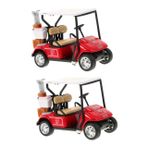 BESPORTBLE 2 Adet Golf Arabası Modeli Alaşım Golf Arabası Modelleri Minyatür Golf Arabası Masaüstü Golf Doğum Günü Partisi Süslemeleri Yatak Odası Golf Arabası Dekorasyonu Çocuk Basit Kamyon