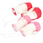 BESPORTBLE 2 Çift Mini Boks Eldiveni Boks Hediyelik Eşya Boks Eldiveni Hatıra Boks Eldiveni Dekorasyon Minyatür Boks Aksesuarları Pembe Yürümeye Başlayan Çocuk Çantalar Pvc Eldivenler