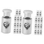 BESPORTBLE 2 Set Çok Fonksiyonlu Şiş Tokaları Ile Şiş Klip ızgara Aksesuarları Sopa Barbekü Için Küçük Klipler Barbekü Için Tokalar Küçük Şiş Tokaları Silver Demir Tel 12 Adet*2