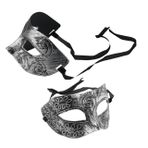 BESPORTBLE 2pcs Masquerade Maske Venedik Partisi Mardi Gras Maskeleri Cadılar Bayramı Kostüm Maskesi Fantezi Elbise Maskeleri Kadın Erkekler